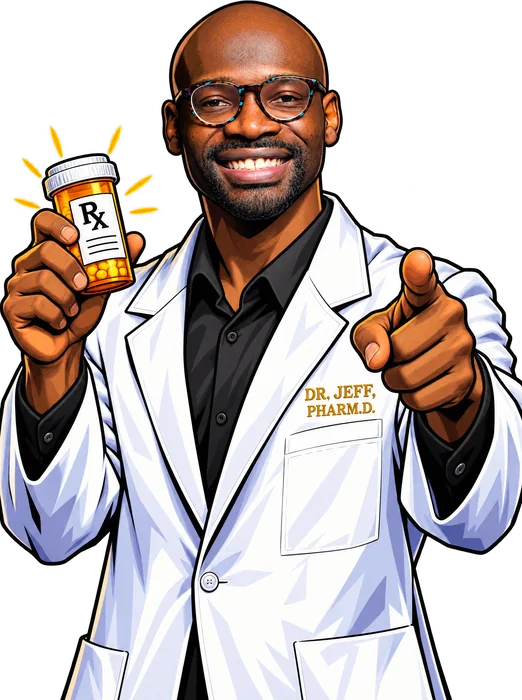 Dr. Jeff, the champ's pharmacist